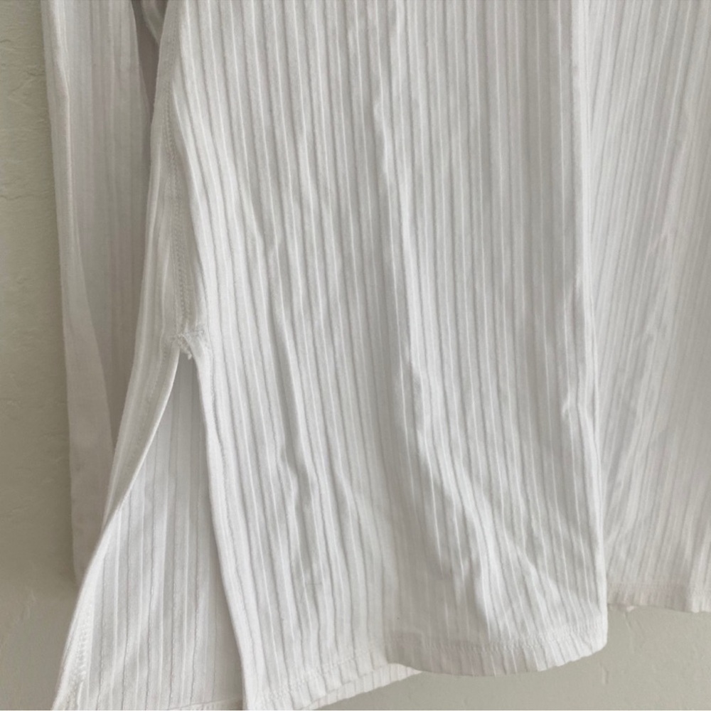 FREE PEOPLE Blissed Out Long Sleeve Top — Small — Arctic White — NEW - Picture 4 of 7